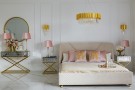 Bensville sidebord/nattbord - Speil & Gull rustfritt stål ben thumbnail