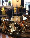 California sofabord m klart sort glass & Gull rustfritt stål thumbnail