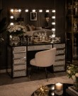 Clarita sminkebord - Sort - L 140 cm thumbnail