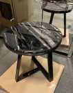 Manhattan sidebord— Sort rustfritt stål understell & Sort marmorplate thumbnail