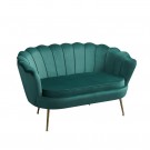 Paris sofa i grønn italiensk fløyel & Gull rustfritt ben thumbnail
