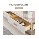 Levin sofabord- Hvit & gull - Rustfritt stål - 150 cm thumbnail