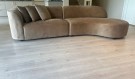 BAX SOFA - Khaki velour & Sort ben thumbnail
