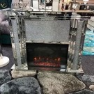 Savion elektrisk peis i speilglass m flammeeffekt W750-1500- M fjernkontroll  thumbnail