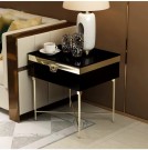 Medusa sidebord/nattbord - Sort & gull rustfritt stål - H 60 cm thumbnail