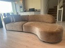 BAX SOFA - Khaki velour & Sort ben thumbnail