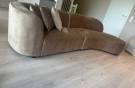 BAX SOFA - Khaki velour & Sort ben thumbnail