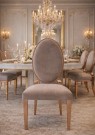 Cataleya spisestol - Brun velour & Rosegull rusrfritt stål understell thumbnail
