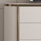 Barcelona skjenk - Beige treverk & Gull rustfritt stål  thumbnail