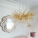 Dallas speil - Ø 80 cm - Brun & hvit  thumbnail