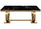 Ellington spisebord- L 200 cm- Sort stein plate & gull understell thumbnail