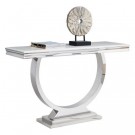 Ellington konsolbord - L 120- Hvit marmor plate & sølv understell thumbnail