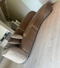 BAX SOFA - Khaki velour & Sort ben thumbnail