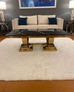 Ellington sofabord - L 130 - Sort stein & Gull understell thumbnail