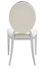 Phoenix stol i hvit syntetisk skinn & Sølv rustfritt ben thumbnail