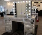 Clarita sminkebord - 13 skuffer - Hvit - L 140 cm thumbnail