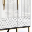Miami skjenk - Sort & Hvit & Gull - 150 cm thumbnail