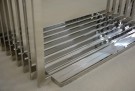Callison spisebord - L 200 cm - Hvit stein & Sølv understell i rustfritt stål thumbnail