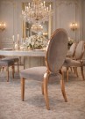 Cataleya spisestol - Brun velour & Rosegull rusrfritt stål understell thumbnail
