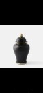 Glamour Urne/Vase - Sort & gull -H 47 cm thumbnail
