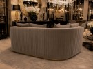 Chloe Sofagruppe 3+2+1 Seters – Grå velour &  Gold Rustfritt Stål thumbnail