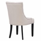Luna spisestol - Beige linen thumbnail