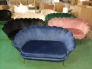 Paris sofa i sort italiensk fløyel & Gull rustfritt ben thumbnail