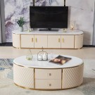 Florence tv bord - Beige & Gull  thumbnail