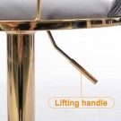 Las Vegas barstol - Svingbar- Grey italiensk fløyel & Gull rustfritt stål ben thumbnail
