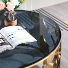 California sofabord m klart sort glass & Gull rustfritt stål thumbnail