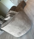 BAX SOFA - Khaki velour & Sort ben thumbnail