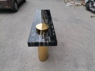 Oxford konsollbord - Sort og gull rustfritt stål - L 140 cm thumbnail