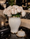 Glamour Urne/Vase- Beige & gull -H 47 cm thumbnail