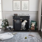 Hundehus/skjenk - L 96 - Sort & gull thumbnail