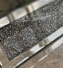Royal vegghengt hylle/nattbord i speilglass m krystall & skuff- L 44 cm thumbnail