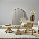 Milano sofabord -stein plate  & Gull rustfritt stål  thumbnail