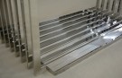 Callison spisebord - L 200 cm - sort stein plate & Sølv understell i rustfritt stål thumbnail