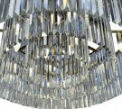 Hollywood lysekroner - Rustfritt stål & Ekte k9 krystaller - Ø 60 cm- Sort - M 3 rader klare krystaller thumbnail