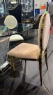 Phoenix stol -  Rosa italiensk fløyel & Gull rustfritt stål ben thumbnail
