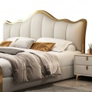 Luxury seng - 180 cm - Spesial bestilling - Synthetisk skinn - Lys beige thumbnail