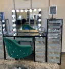 Clarita sminkebord - Sort - L 140 cm thumbnail