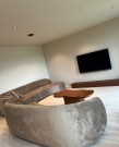 BAX SOFA - Khaki velour & Sort ben thumbnail