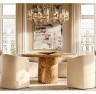Boston stol - Beige - Linn stoff  thumbnail