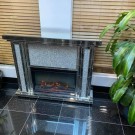 Savion elektrisk peis i speilglass m flammeeffekt W750-1500- M fjernkontroll  thumbnail