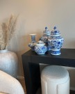 Glamour Urne/Vase sett- 4 stk i en pk - Hvit og blå thumbnail