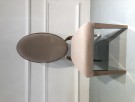 Cataleya spisestol - Brun velour & Rosegull rusrfritt stål understell thumbnail