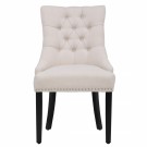 Luna spisestol - Beige linen thumbnail