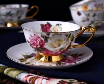 Althea kaffe/te kopper-M kant i 24 karat gull