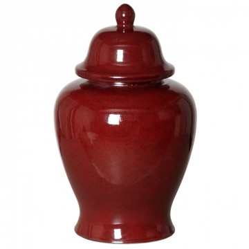 Glamour Urne/Vase large vinrødt-H 46 cm