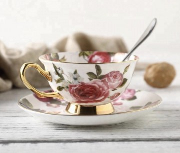 Virginia kaffe/te kopper-M kant i 24 karat gull